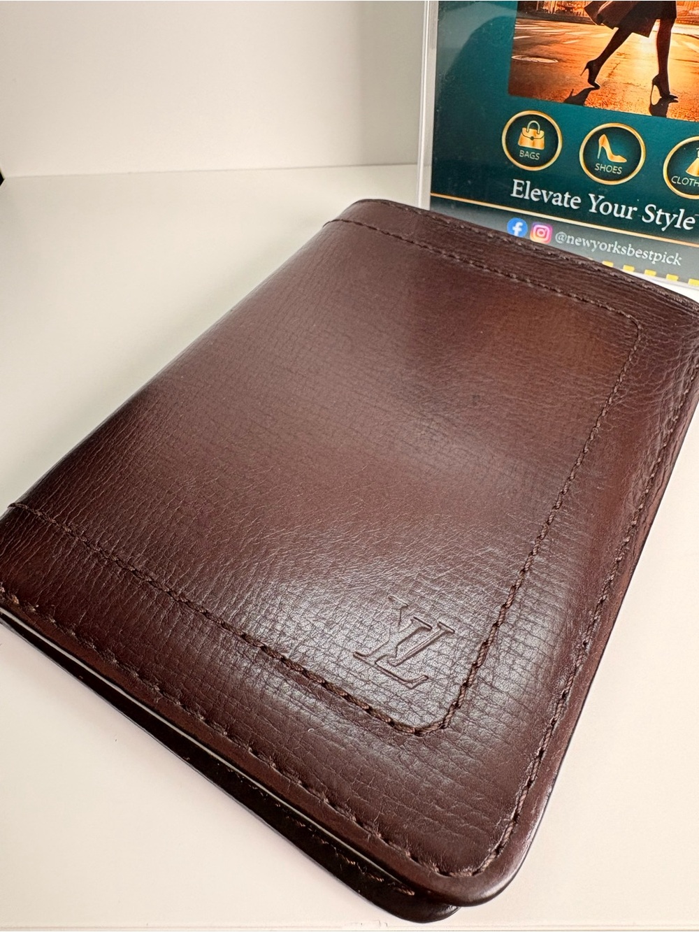 Pre❤️Louis Vuitton Utah Leather Bifold Wallet – Brown